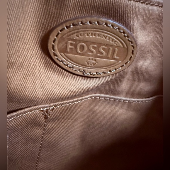 Fossil Black and Brown Textured Tote Handbag - Picture 8 of 9